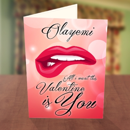Hot lips Valentine Card