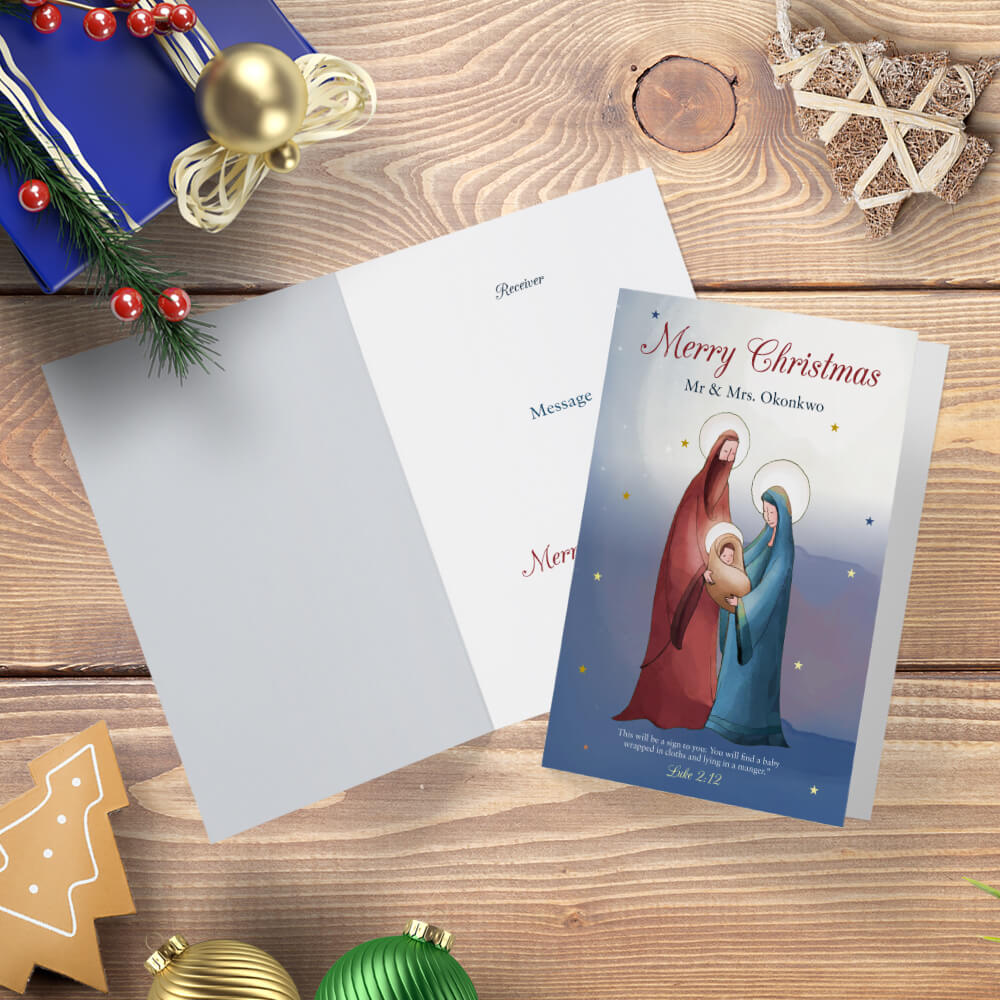 Personalised Nativity Christmas Card – Greetings World