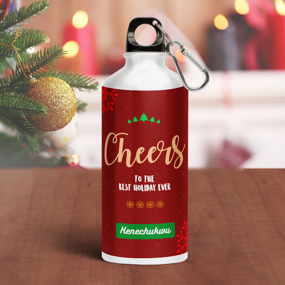 Cheers to the Best Holiday Christmas Water Bottle – Greetings World